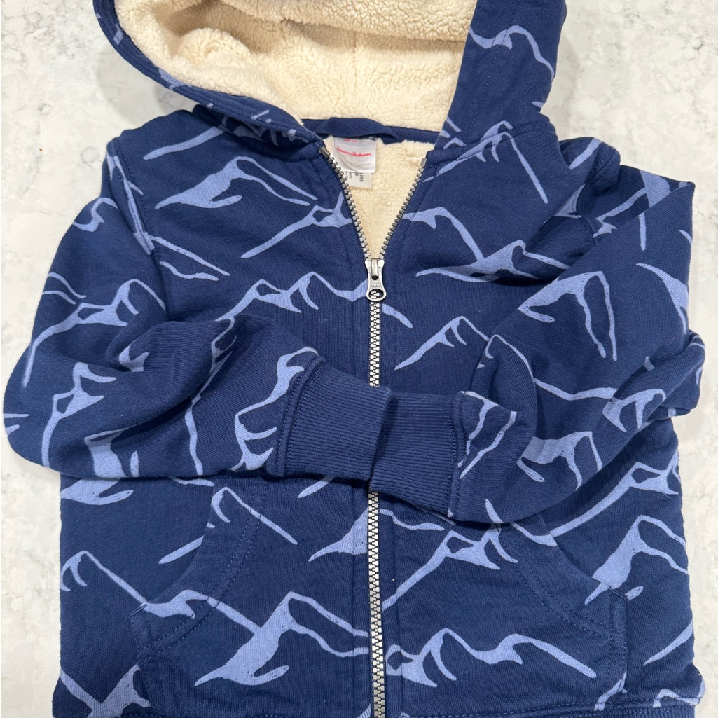 Hanna Andersson Navy Patterned Hoodie